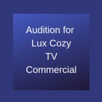 Audition for Lux Cozy TV Commercial