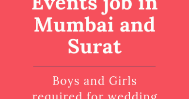 Wedding Events job in Mumbai and Surat for students