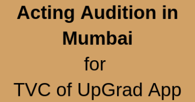 Acting Audition in Mumbai for TVC of UpGrad App