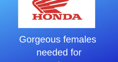 Gorgeous females needed for Honda car promotional activity