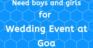 Need boys and girls for Wedding Event at Goa