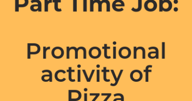 Part Time Job Promotional activity of Pizza