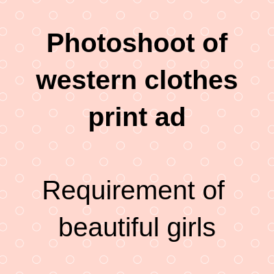 Female models for western wear catalogue shooting (clothes ad)