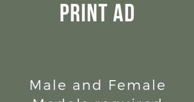 photoshoot of print ad male female models