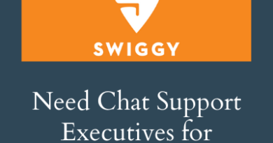 Need Chat Support Executives for Swiggy