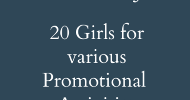 PART TIME JOB girls for various promotional activities