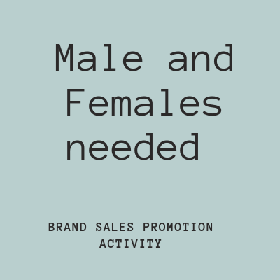 brand promotional activity male female needed
