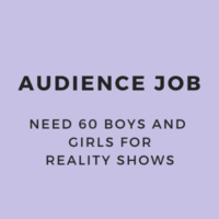 Audience job for Reality TV shows