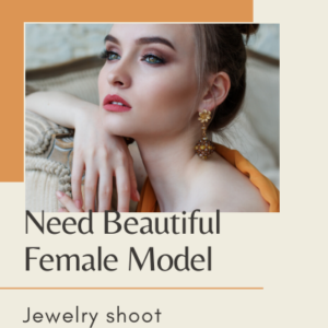 beautiful female model for jewelry shoot