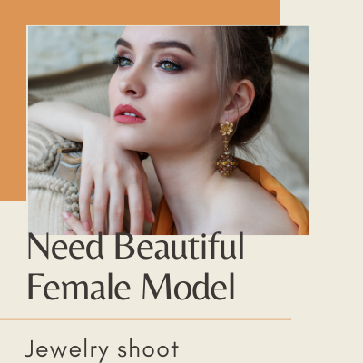 beautiful female model for jewelry shoot