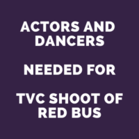 need actors of red bus tvc shoot