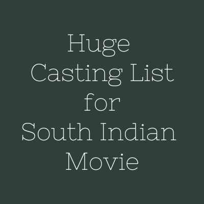 south indian movie acting audition