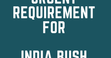urgent requirement for india bush
