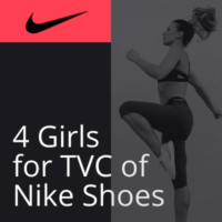 4 fit Girls for TVC of Nike Shoes shoot