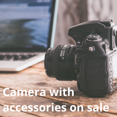 Camera with accessories on sale