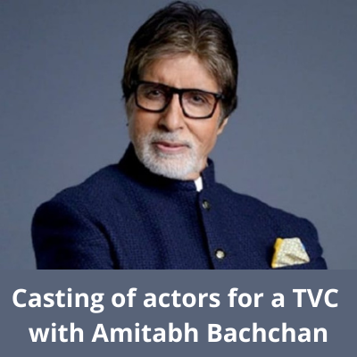 Casting of actors for a TVC with Amitabh Bachchan