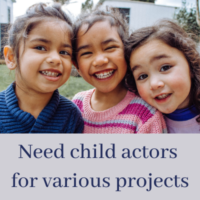child actors audition for various projects