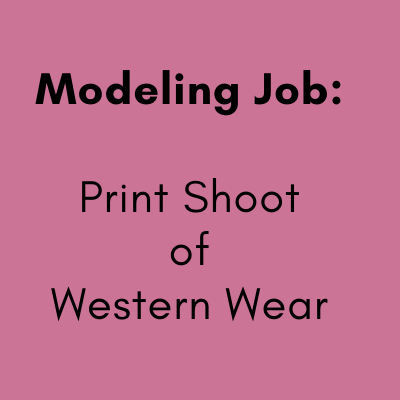 modeling job Print Shoot of Western Wear