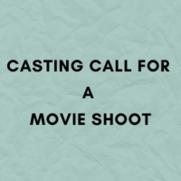 Casting call for a movie shoot