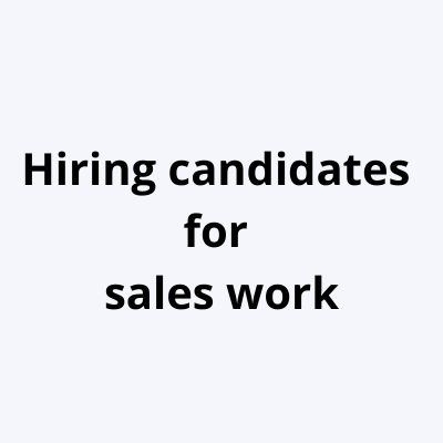 Hiring candidates for sales work navi mumbai job