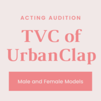 acting audition tvc male female models