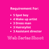 Candidates required for web series shoot