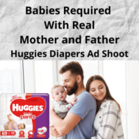 Babies with real parents for 'Huggies' ad shoot from Asha Casting