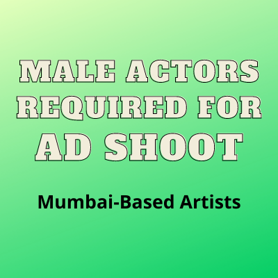 Male actors required for an ad shoot