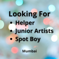 Requirement for Helper Junior Artists Spot Boy