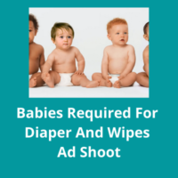 Babies required for diaper and wipes ad shoot