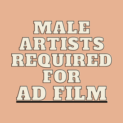 Male artists required for an ad film casting from NextScreen Casting Agency