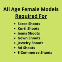 All age female models required for shoots