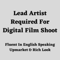 Artist required for digital film shoot