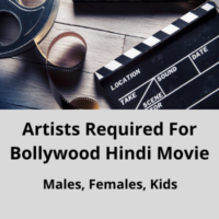 Artists required for Bollywood Hindi movie