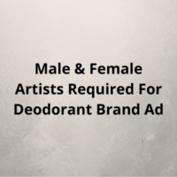 Artists required for a Deodorant brand ad