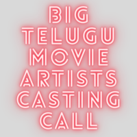 Big Telugu movie artists casting call from Kasa Entertainments