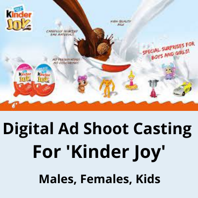 Digital ad shoot casting for 'Kinder Joy'