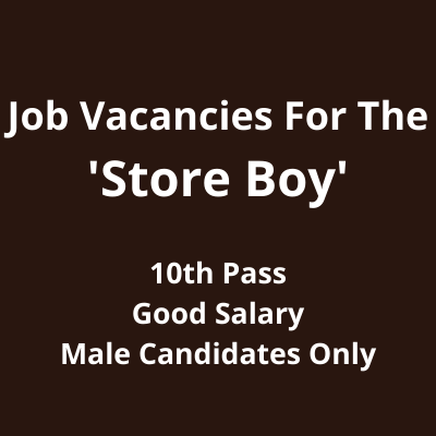 Job vacancies for the 'Store Boy'