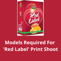 Models required for 'Red Label' print shoot