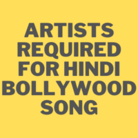 Artists required for Hindi Bollywood song