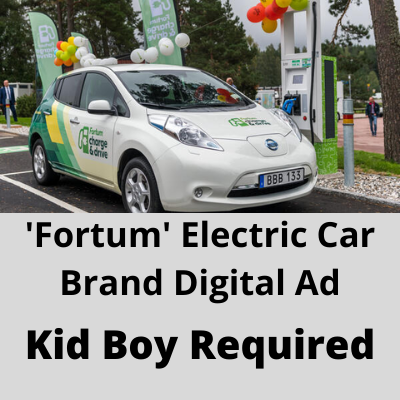 'Fortum' electric car brand digital ad casting from Parshv Mediaa