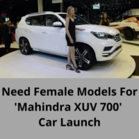 Models for 'Mahindra XUV 700' car launch