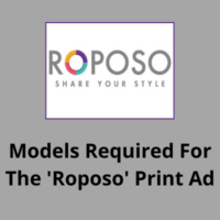 Models required for the 'Roposo' print ad