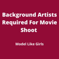 Background artists required for movie shoot