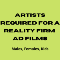 Artists required for a reality firm ad films