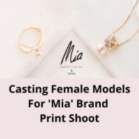 Casting models for 'Mia' brand print shoot