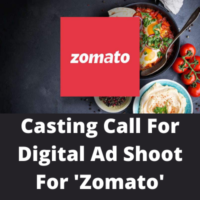 Casting call for digital ad shoot for 'Zomato' from Asha Films