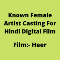 Known artist casting for Hindi digital film from SG Casting