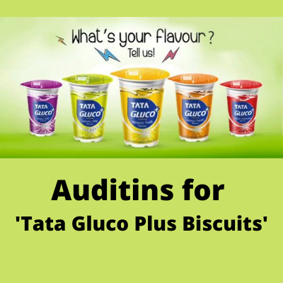 Auditins for 'Tata Gluco Plus Biscuits'