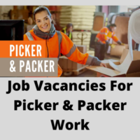 Job vacancies for Picker & Packer work